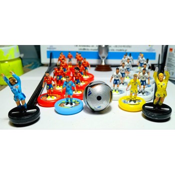 Subbuteo Andrew Table Soccer Set Spain - England Euro  2024 final on WSB Professional bases